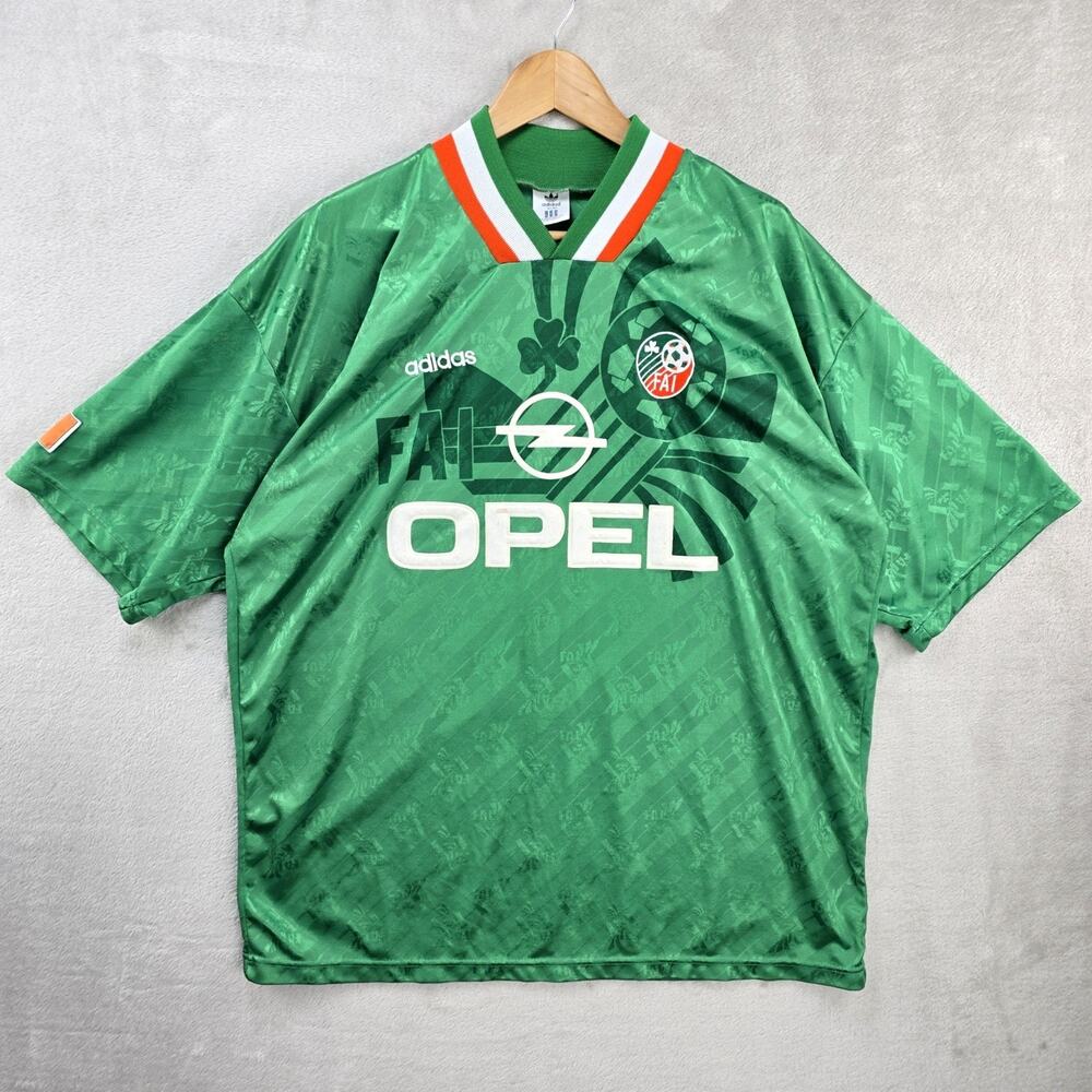 Adidas Ireland FAI 1994 1995 Home Vintage Soccer Jersey Football Shirt Sz XL